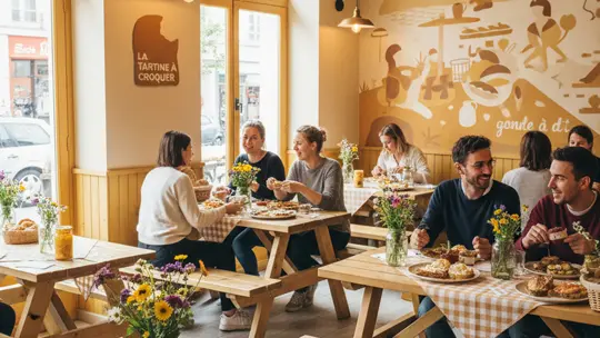 restaurant-brunch-rennes-pique-nique Salle du restaurant La Tartine à Croquer à Rennes